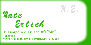 mate erlich business card